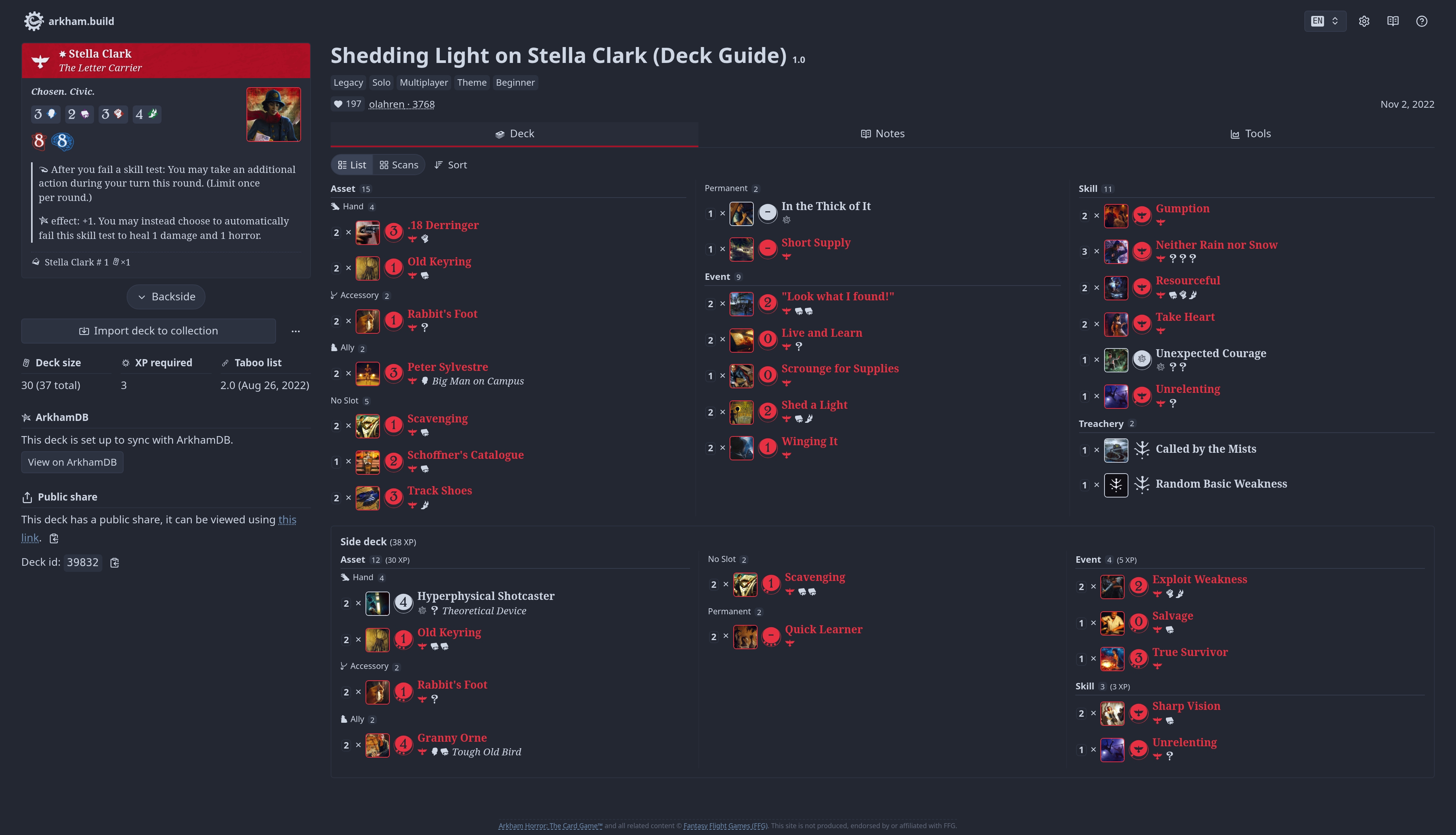 Full screenshot for arkham.build